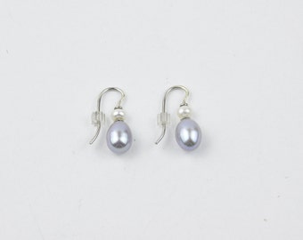 Earrings gray beads