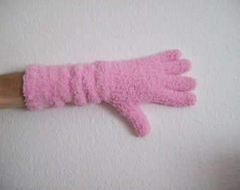 Fingerhandschuhe , Handschuhe , Gestrickte Handschuhe , Kuschelwolle ,