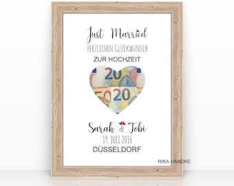 Geldgeschenk Karte | Hochzeitsgeschenk Herz | Geldgeschenk Karte Hochzeit | Hochzeit Geschenk | Geschenk Karte Herz