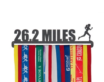 Medal hanger "26 miles" for female (28 cm)