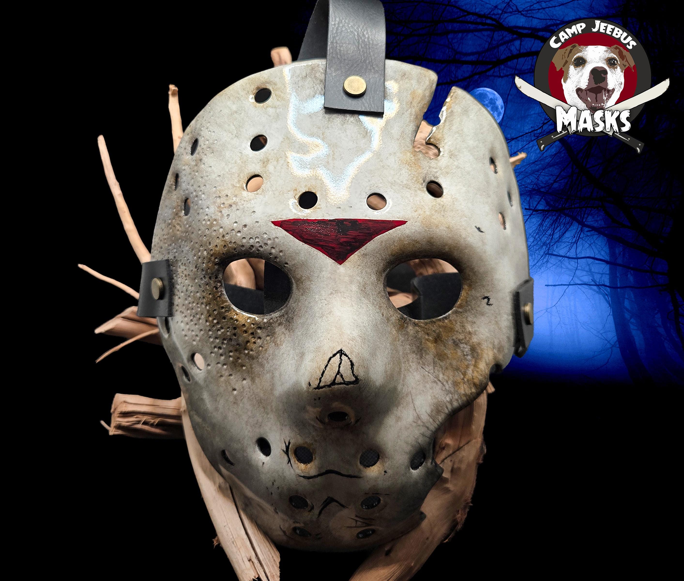 Feichen Maschera Halloween Costume Jason Venerdì Nero 13th Part-3 Oro PP Unisex Adulti Horror - Foto 6