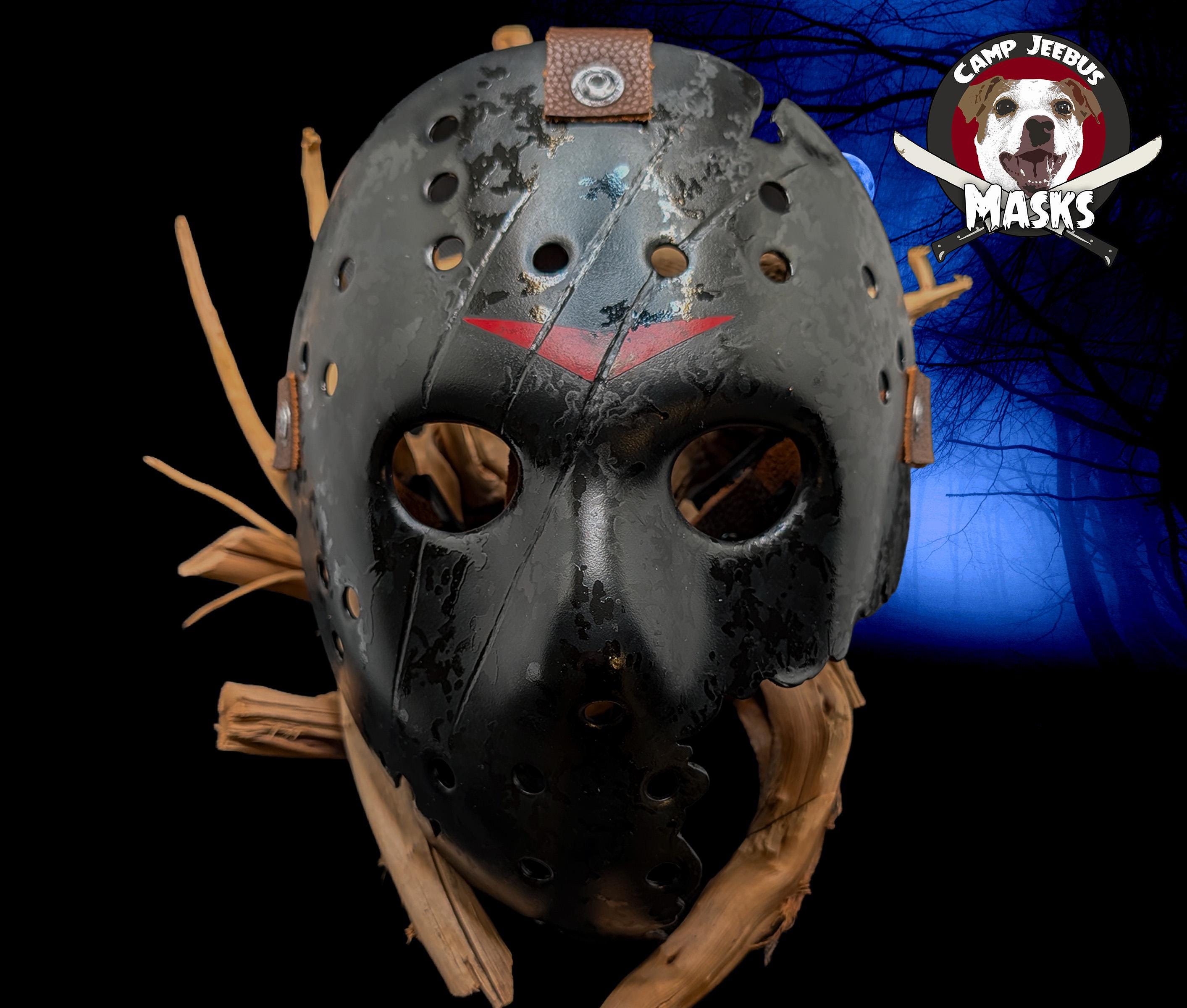 Jason Voorhees Friday The 13th Horror Mask - Classic Hockey Mask - Scary Halloween Costume Accessory (Unisex Adult)