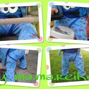 newborn to 4yrs/ split crotch trousers/ sewing pattern and tutorial/ pdf pattern/ windelfrei/ splitpants/ Schnittmuster Anleitung Gr.56-92 Bild 8