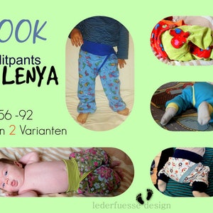 newborn to 4yrs/ split crotch trousers/ sewing pattern and tutorial/ pdf pattern/ windelfrei/ splitpants/ sewing pattern instructions Gr.56-92