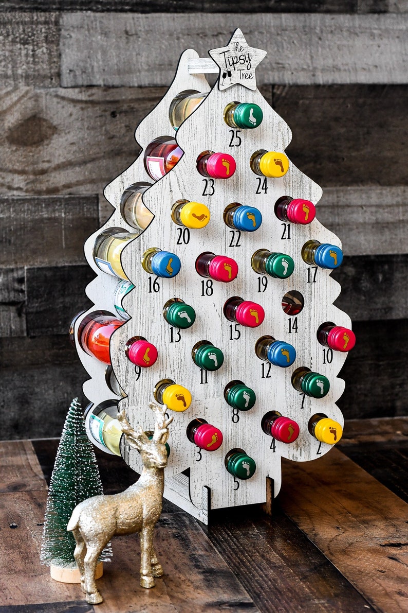 Tipsy Tree Wine Advent Calendar Christmas Advent Calendar Etsy