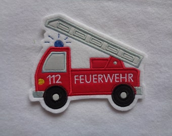 Applikation / Aufnäher Feuerwehrauto, Feuerwehr