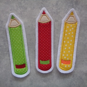 Applikation/Aufnäher/zum Aufbügeln  Buntstift / Stift versch. Farben