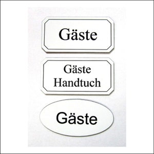 Convidados, placa gravada, placa de porta, várias placas, 60 x 30 mm, toalha de hóspedes, banheiro de hóspedes