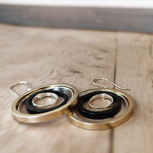 Vibrant Circles Dangle Round, colorful, Multi Hoops Earrings
