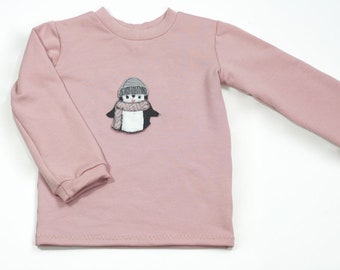 Maglietta bimba maglietta bimba bimbo. Maglietta a maniche lunghe con top pinguino. Maglione