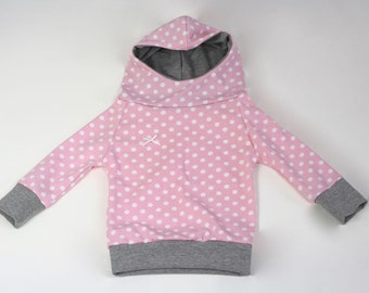 Sweat à capuche à pois bébé enfant. Haut de vêtements pour enfants, chemise