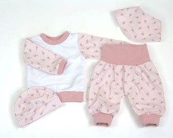 Set Baby  "Klein Rose" /auch in kurz Erstlingsset