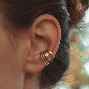 Small rose gold ear cuff LAURINA image 1