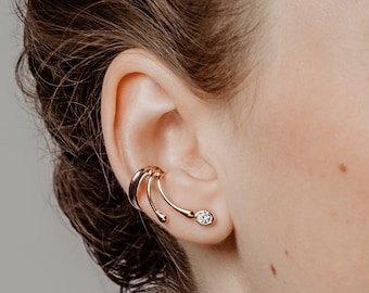 Small ear clip in rose gold SINA