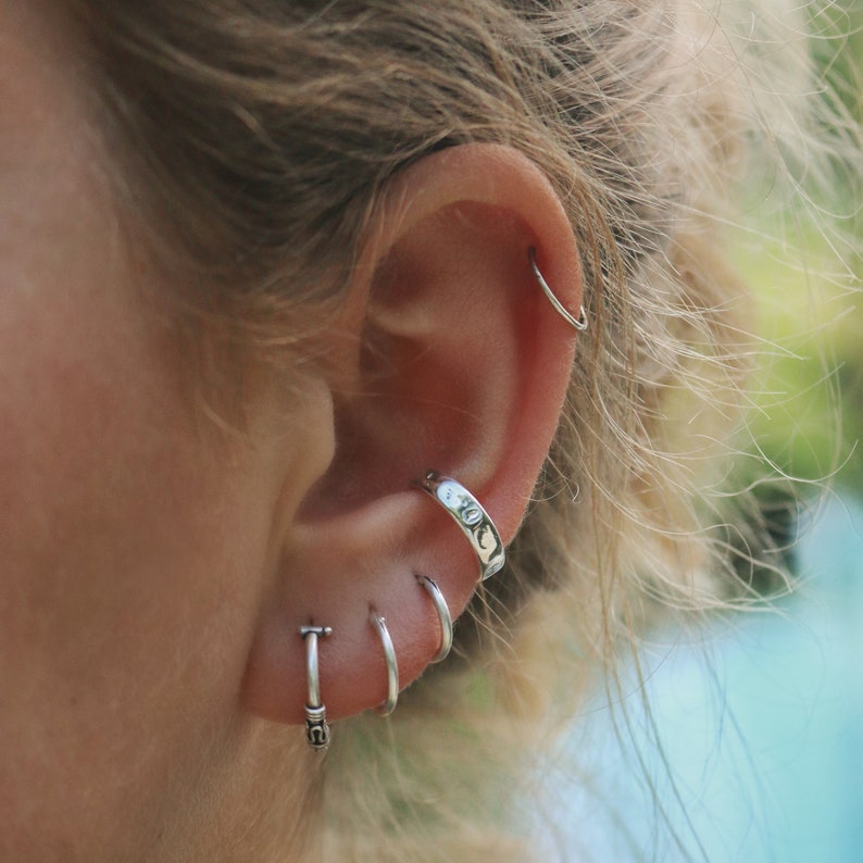 Chunky earcuff in stlerling silber