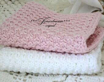 Shabby dishcloths set * washcloths set * crochet towels set * dishcloths * in beautiful pastel colors & hand-knitted / crocheted