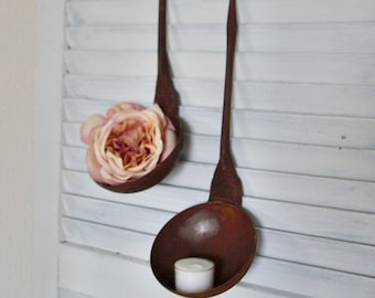 Ladle, ladle, grate, soup ladle, candle holder, garden decoration