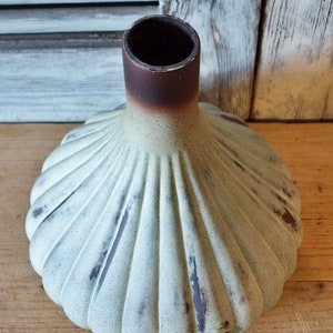 Geniale Vase, Keramik, Keramikvase, Vintage Stil, Flaschenvase, grün Bild 5