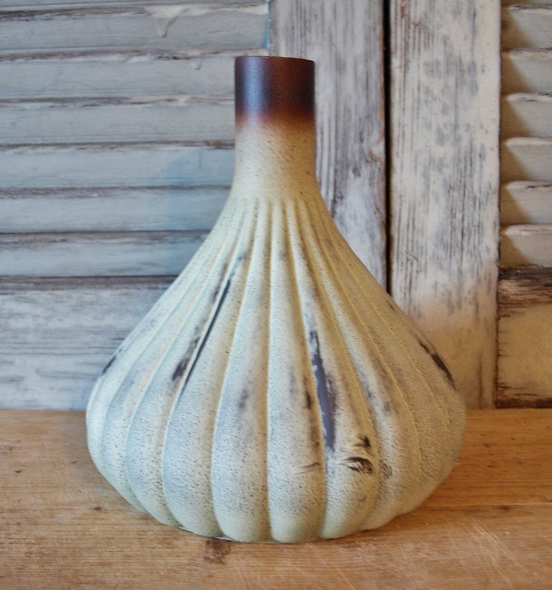 Geniale Vase, Keramik, Keramikvase, Vintage Stil, Flaschenvase, grün Bild 6