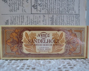 Original Sandelholz Seife, 3 Stück, 4711, Luxus Seife, OVP, Soap, Vintage, Brocante