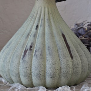 Ingenieuze vaas, keramiek, keramische vaas, vintage stijl, flessenvaas, groen afbeelding 7