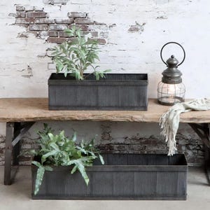 Jardinière ingénieuse et de grande taille, bac à fleurs en zinc, décoration de jardin, jardinière d'extérieur