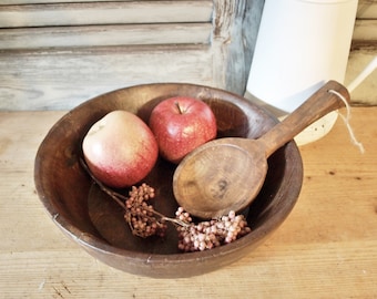 Schale aus altem Teakholz, Teakholzschale, Holzschale, Ø 31 cm, Brocante, Vintage, Obstschale