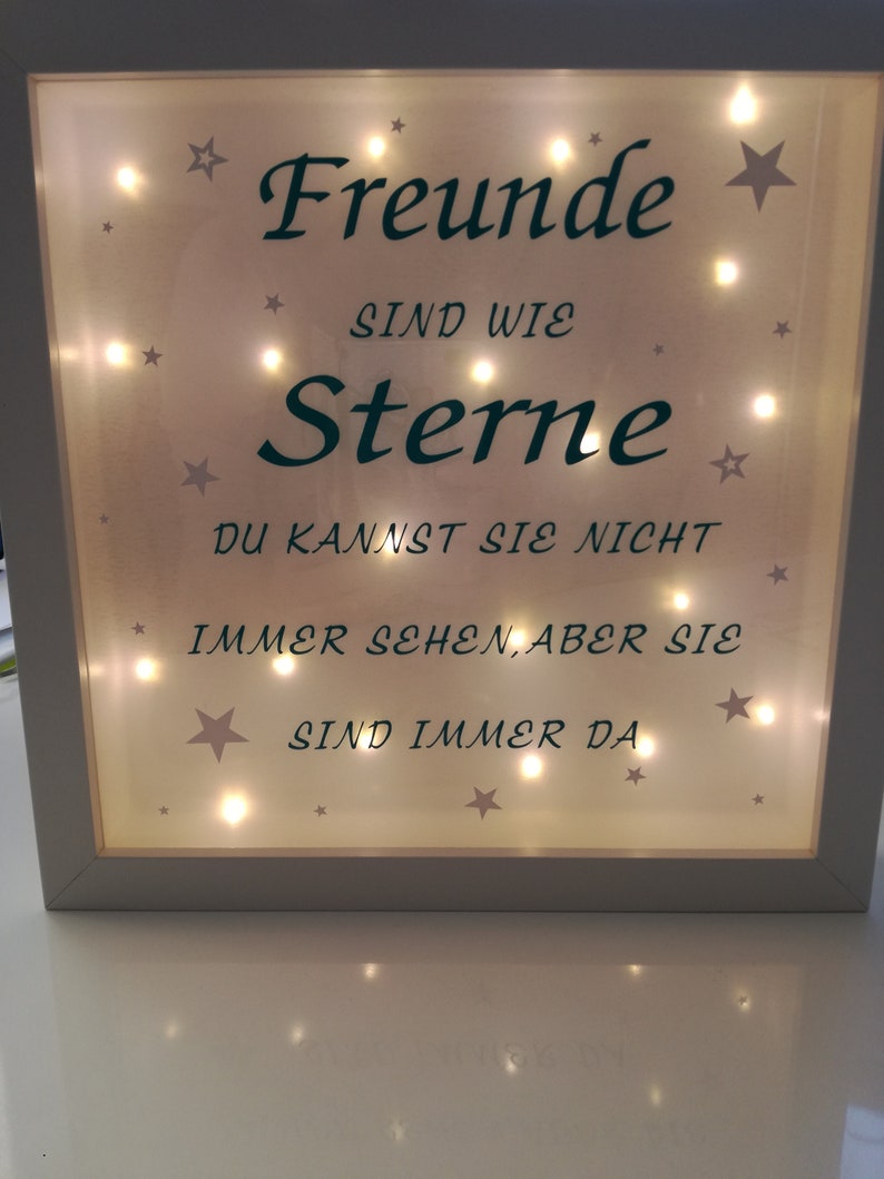 Beleuchteter Bilderrahmen Geschenk Freunde 画像 1