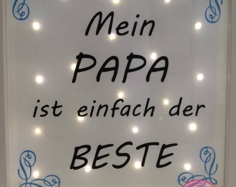 Beleuchteter Bilderrahmen Vatertag Papa Bild