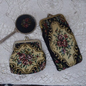 Tapestry wallet, mirror, glasses case