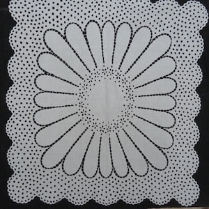 antique central ceiling, white embroidery