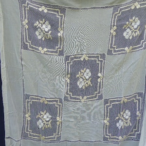 antique museum tablecloth, tulle