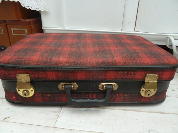 Sixties Suitcase Checkered