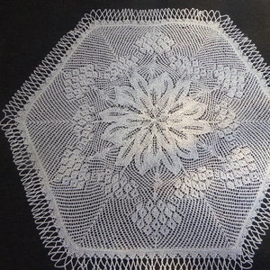 Knitted tablecloth, handmade