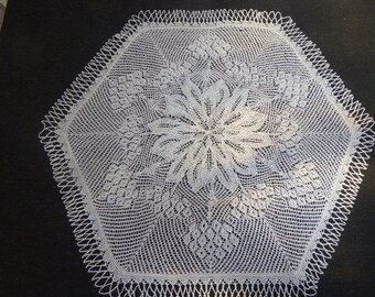 Knitted tablecloth, handmade