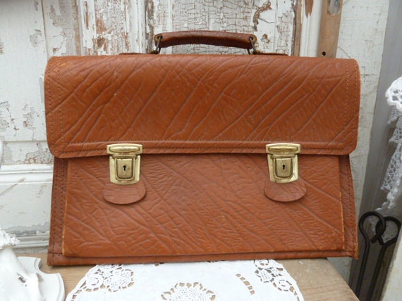 50s leather briefcase