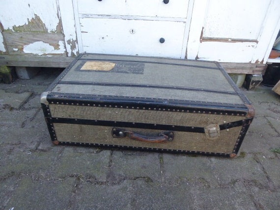 antique wardrobe trunk, steamer trunk