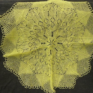 Knitted tablecloth, handmade