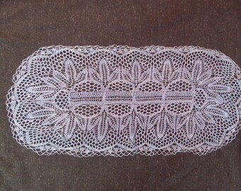 vintage Strickdecke, Tischdecke gestrickt