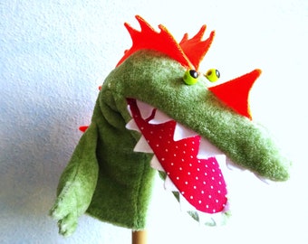 grüner Dino, Handpuppe