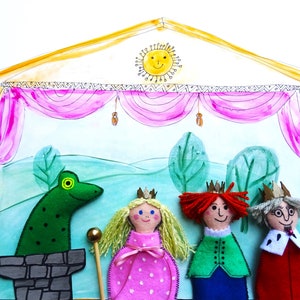 The Frog Prince, fairytale game with finger puppets image 1
