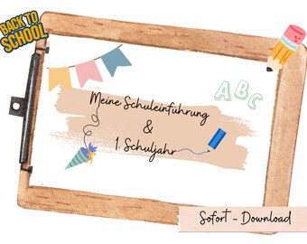 Erinnerungsalbum Schuleinführung I Endlich Schulkind I Schulstart I Einschulung I 1.Klasse I Zuckertüte