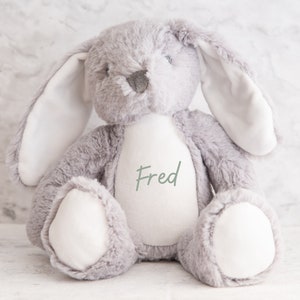 Conejo peluche con nombre Conejito de Pascua personalizado Nido de Pascua regalo niños Nombre de Pascua juguete imagen 3