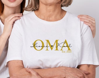 OMA Tshirt | personalisiertes Tshirt | Kindernamen | Engelkinder | Geschenk für Oma