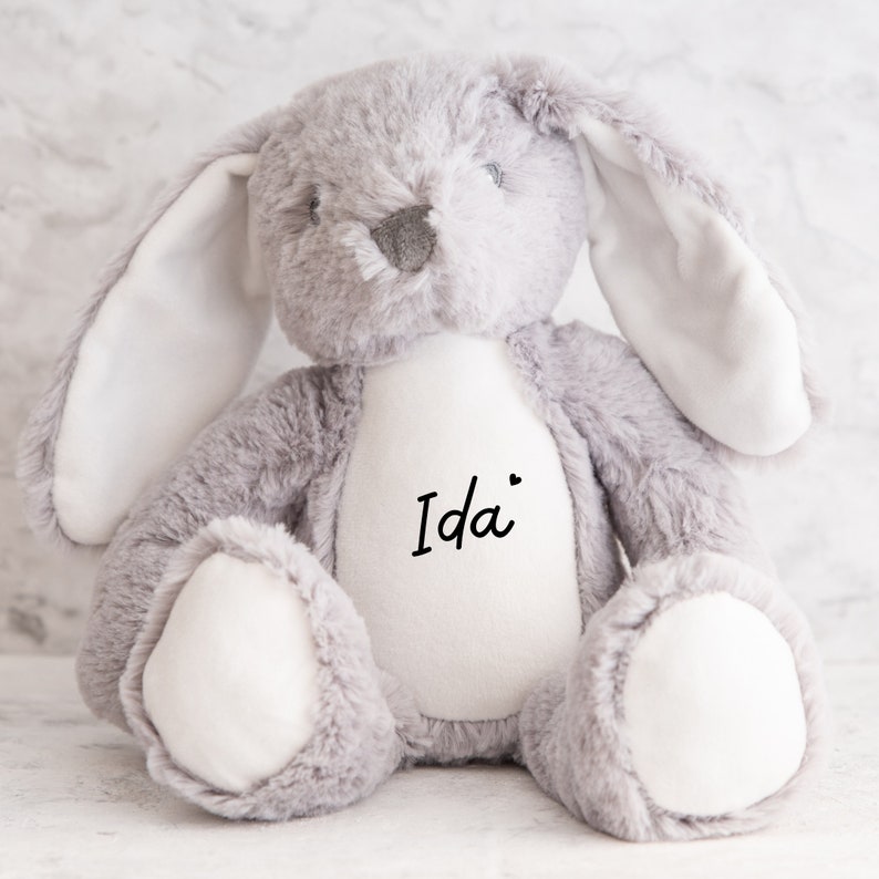 Conejo peluche con nombre Conejito de Pascua personalizado Nido de Pascua regalo niños Nombre de Pascua juguete imagen 4