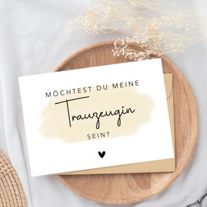 Möchtest du meine Trauzeugin sein?  Postkarte | Hochzeit | Braut | JGA