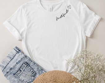 Mama T-shirt Muttertag Geschenk Patentante personalisiert Frauentag Mom Shirt