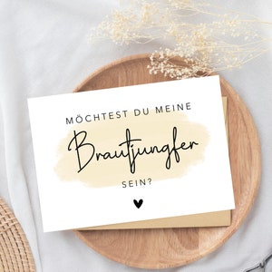 Möchtest du meine Brautjungfer sein?  Postkarte | Hochzeit | Braut | JGA
