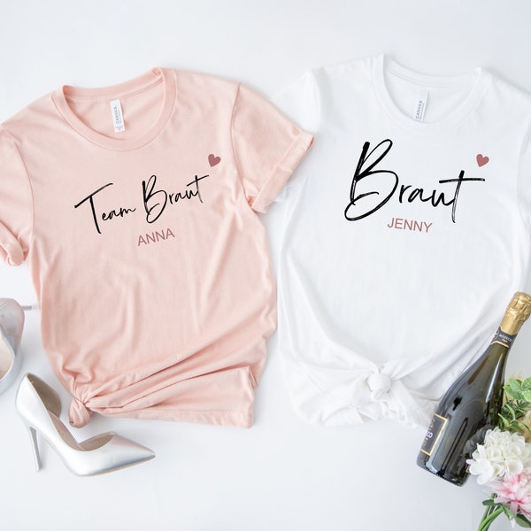 Braut T-Shirt I JGA T-Shirt Hochzeit I Brautjungfer I Junggesellinnenabschied I Trauzeugin Bride Bridesmaid