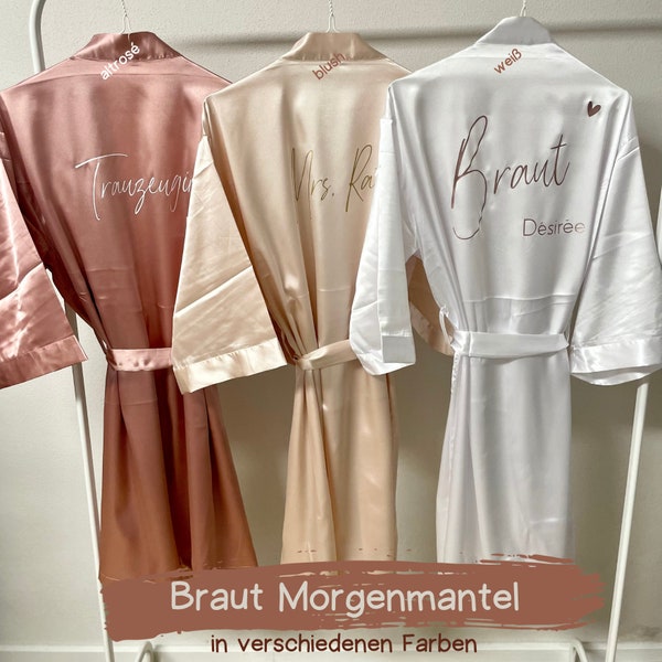 Dressing gown bride wedding bridal kimono - JGA - getting ready - customizable